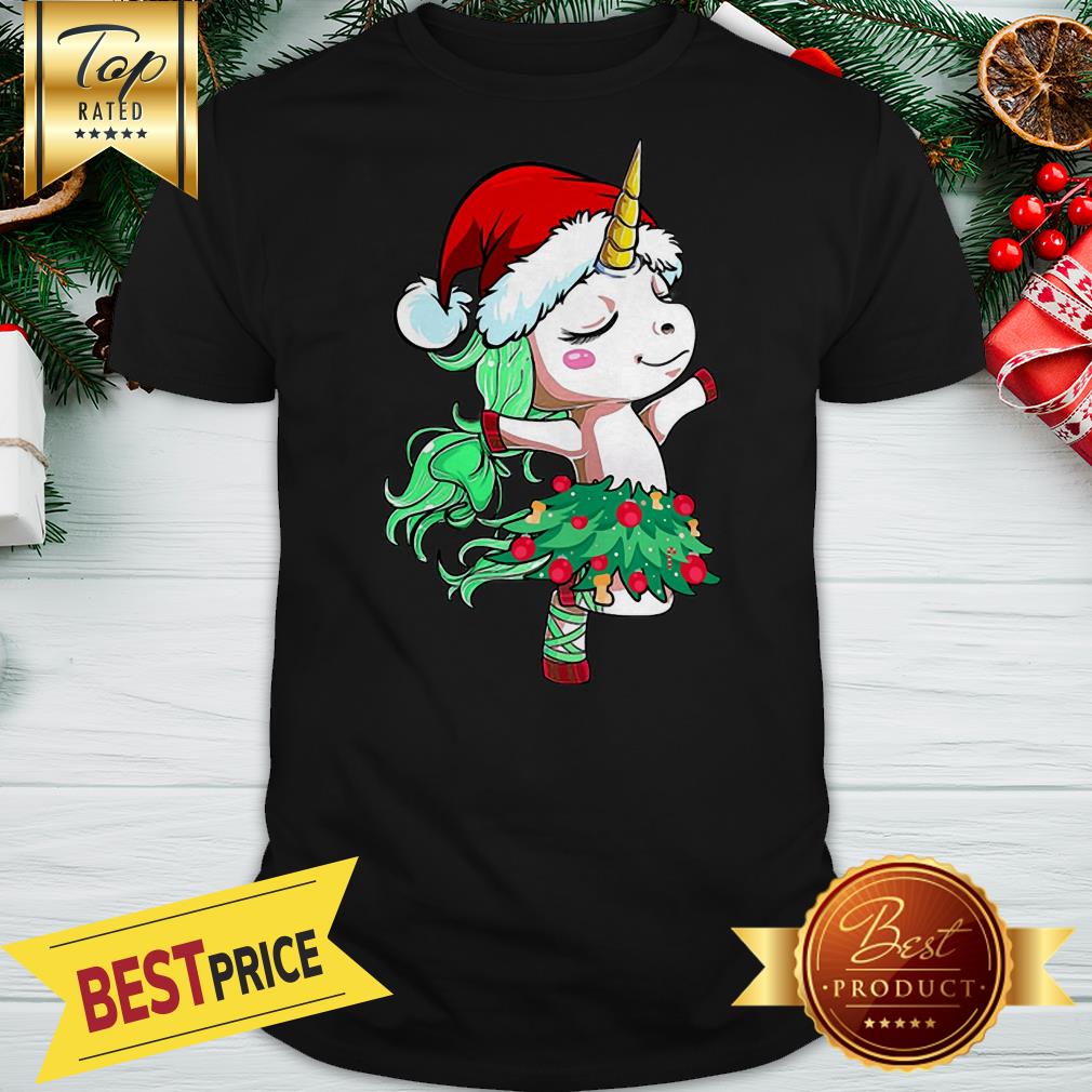 Official Santa Unicorn Christmas Tree Dance Shirt