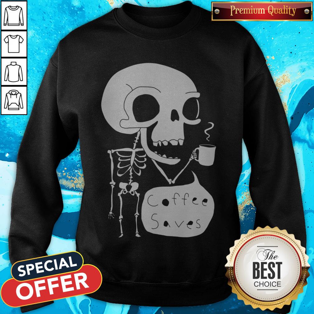 Official Skeleton Drink Coffee Saves Halloween Shirt