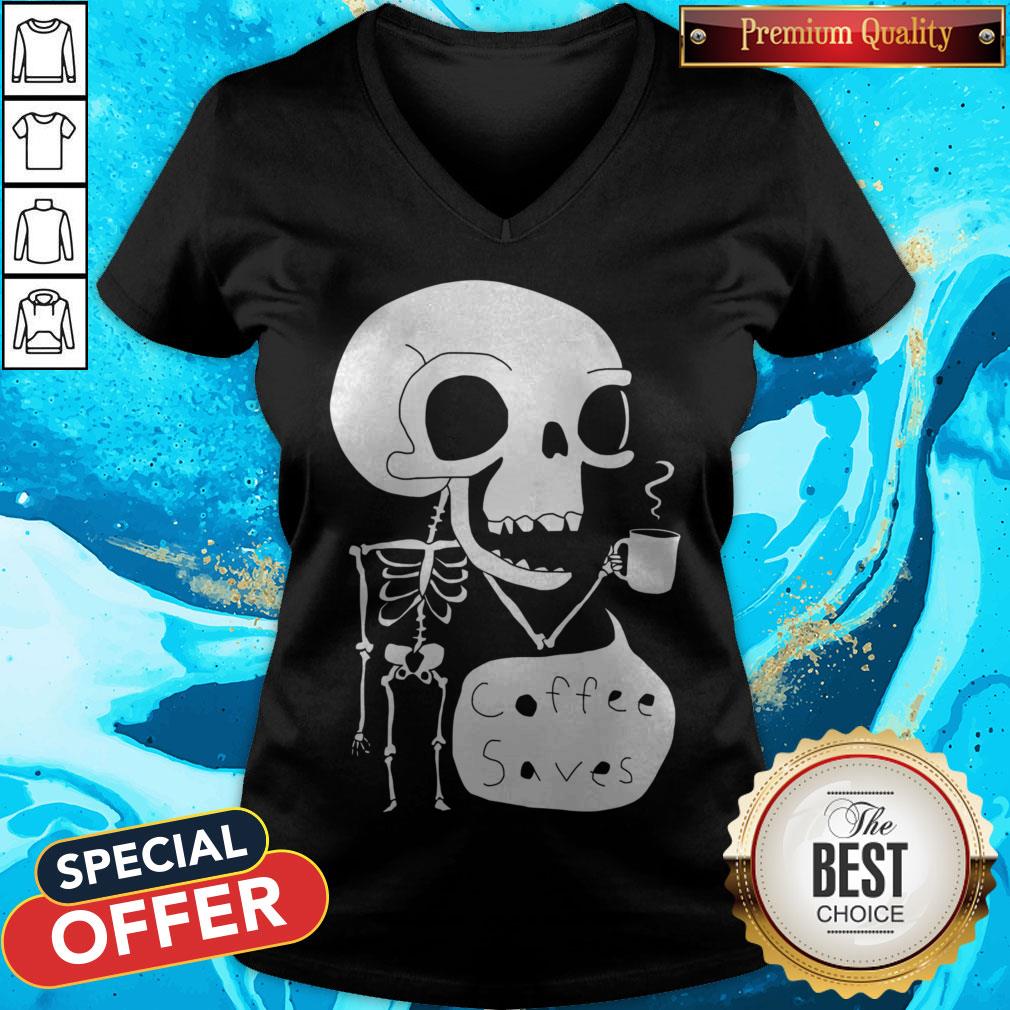 Official Skeleton Drink Coffee Saves Halloween Shirt