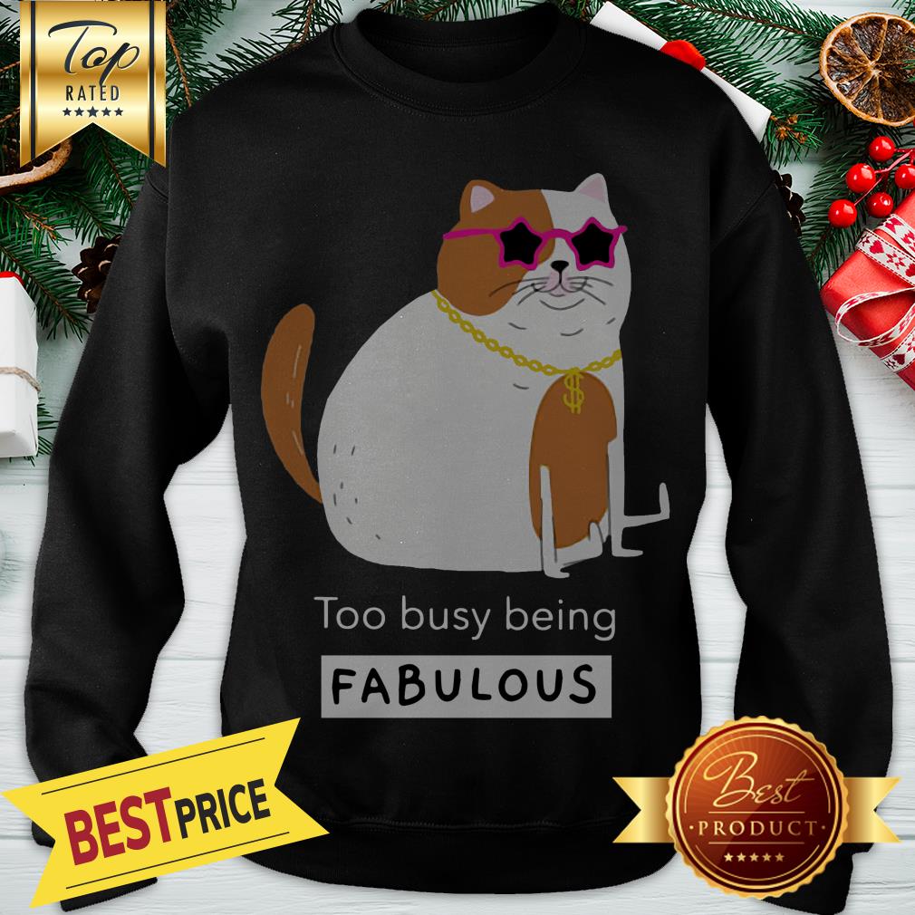 Official Smiling Cat Too Busy Being Fabulous Shirt