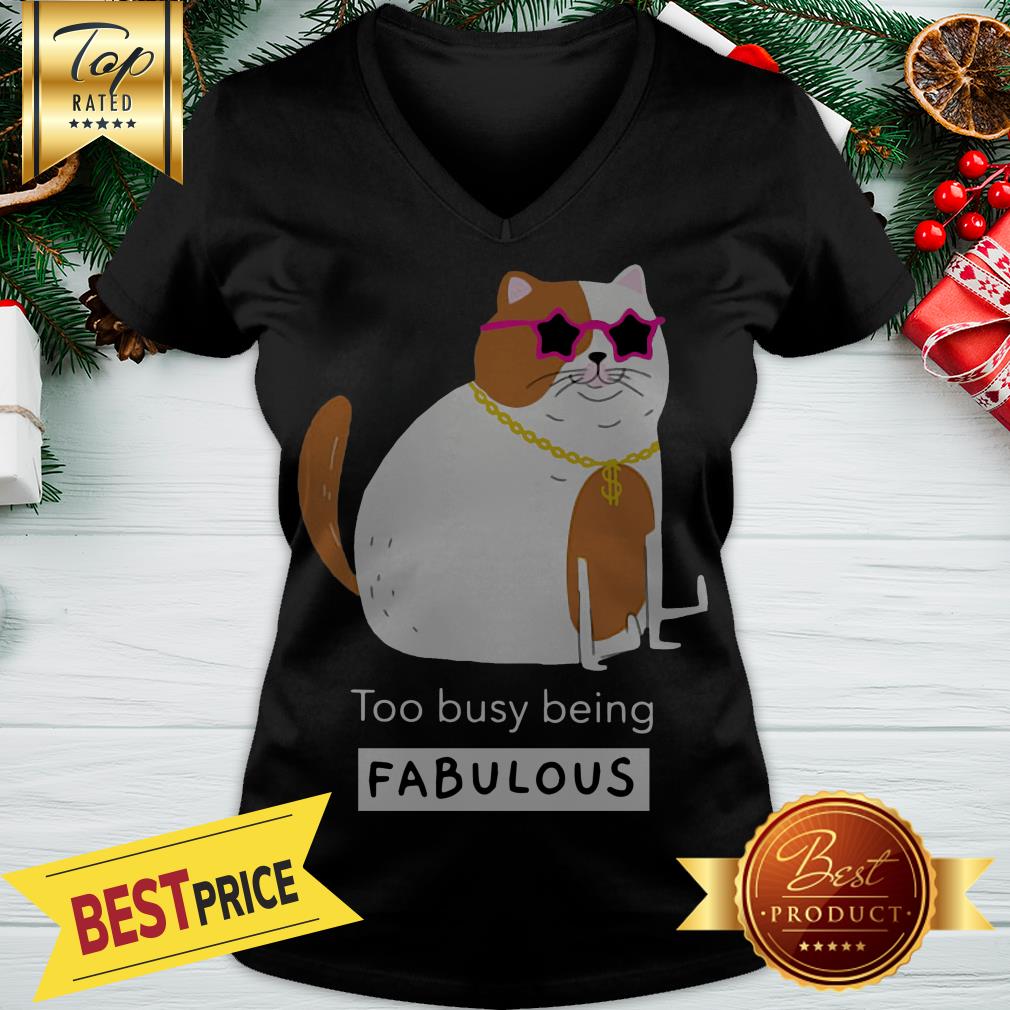 Official Smiling Cat Too Busy Being Fabulous Shirt