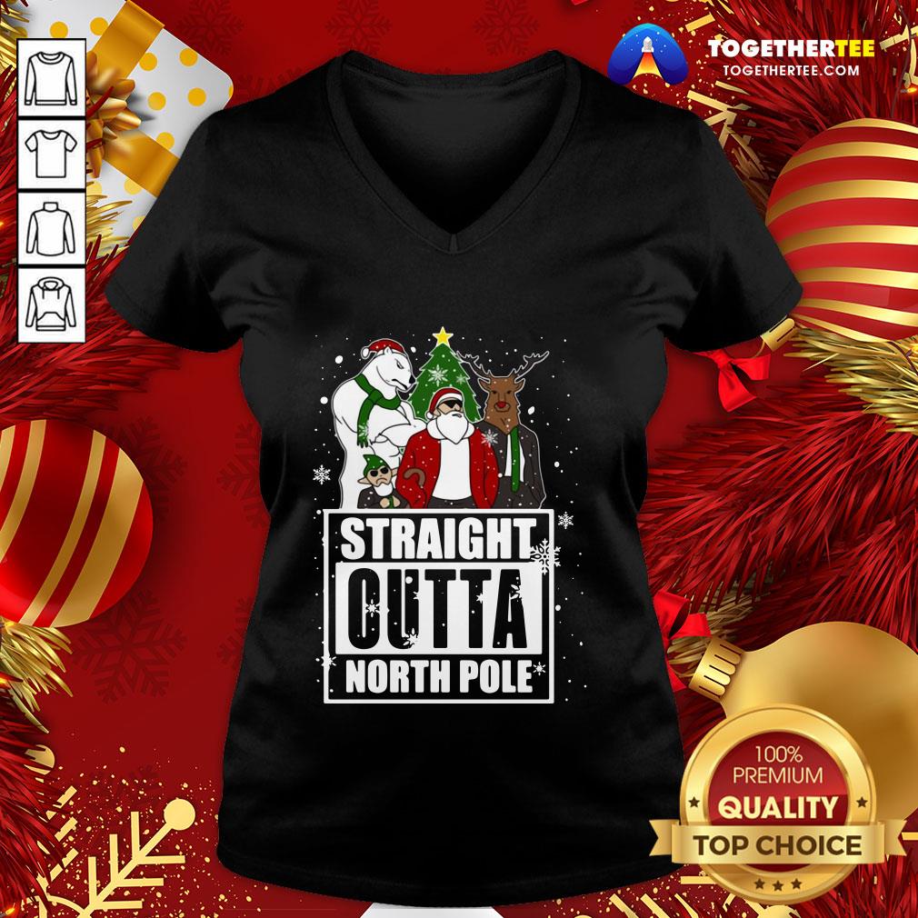Official Straight Outta North Pole Christmas Shirt