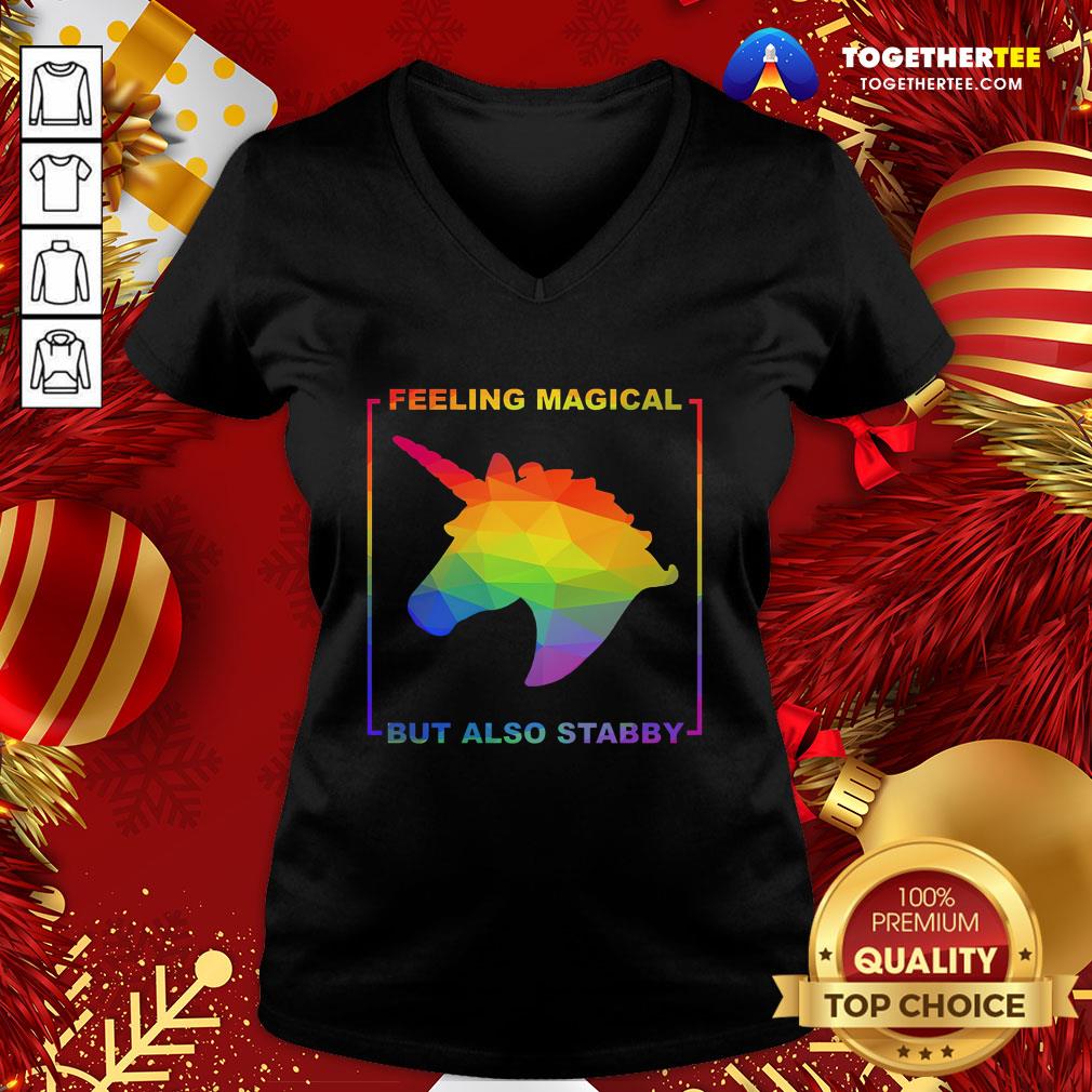 Official Unicorn Feeling Magical But Also Stabby Pride Shirt