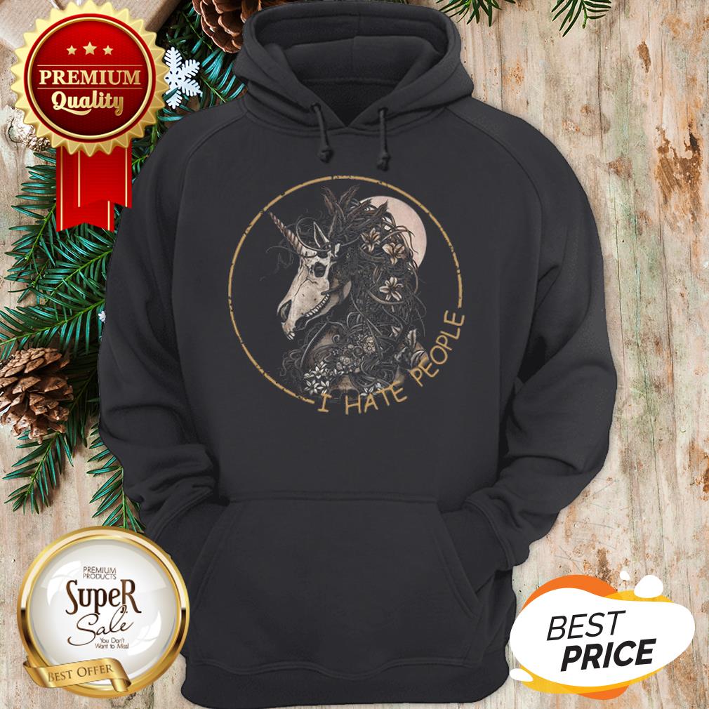 Official Unicorn Skull I Hate People Shirt