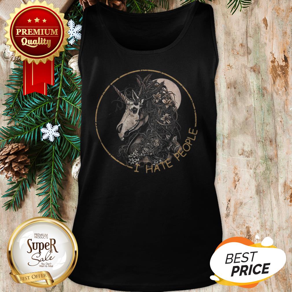 Official Unicorn Skull I Hate People Shirt