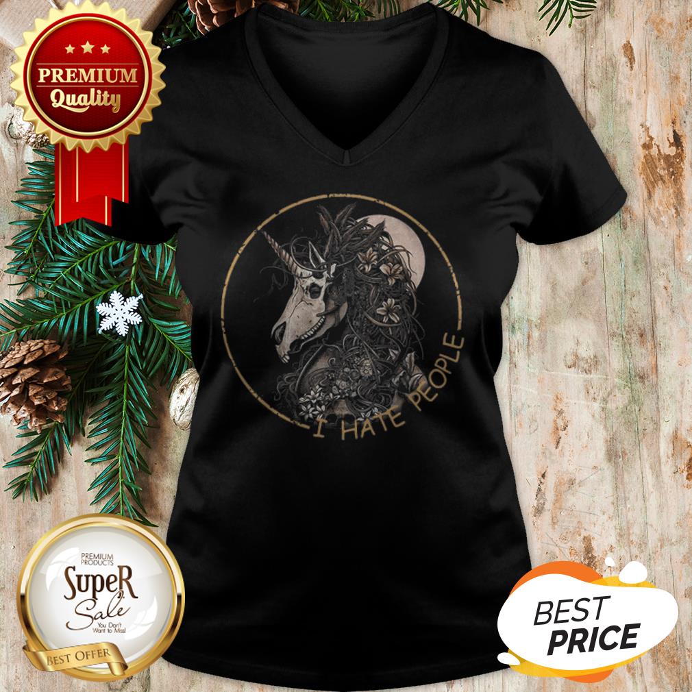 Official Unicorn Skull I Hate People Shirt