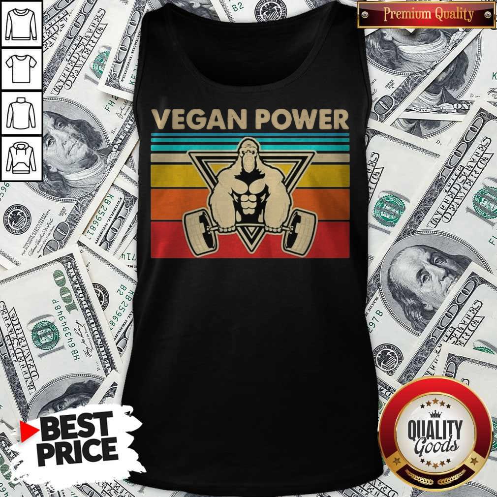 Official Vegan Power Vintage Retro Shirt