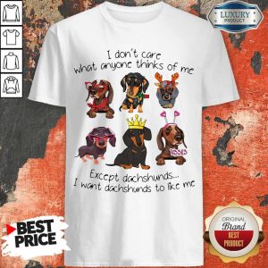 I Don't Care What Anyone Thinks Of Me Except Dachshunds Shirt