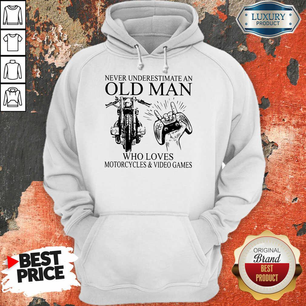 Old Man Motorcycle Video Game Shirt