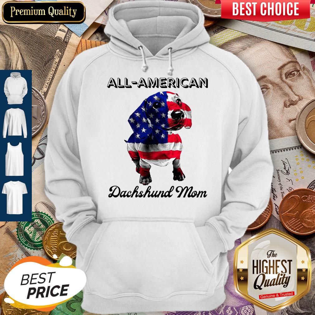 Original All American Dachshund Mom American Flag Shirt