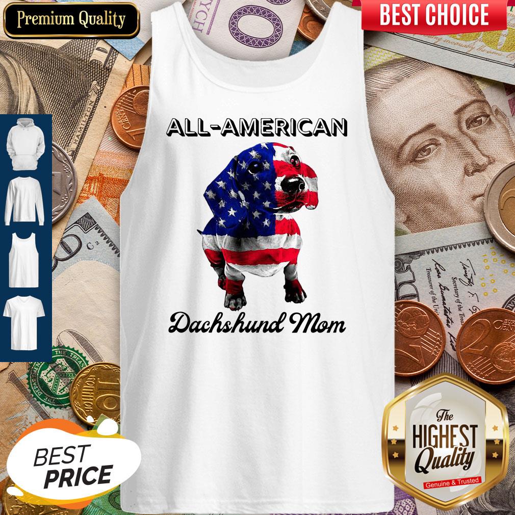 Original All American Dachshund Mom American Flag Shirt