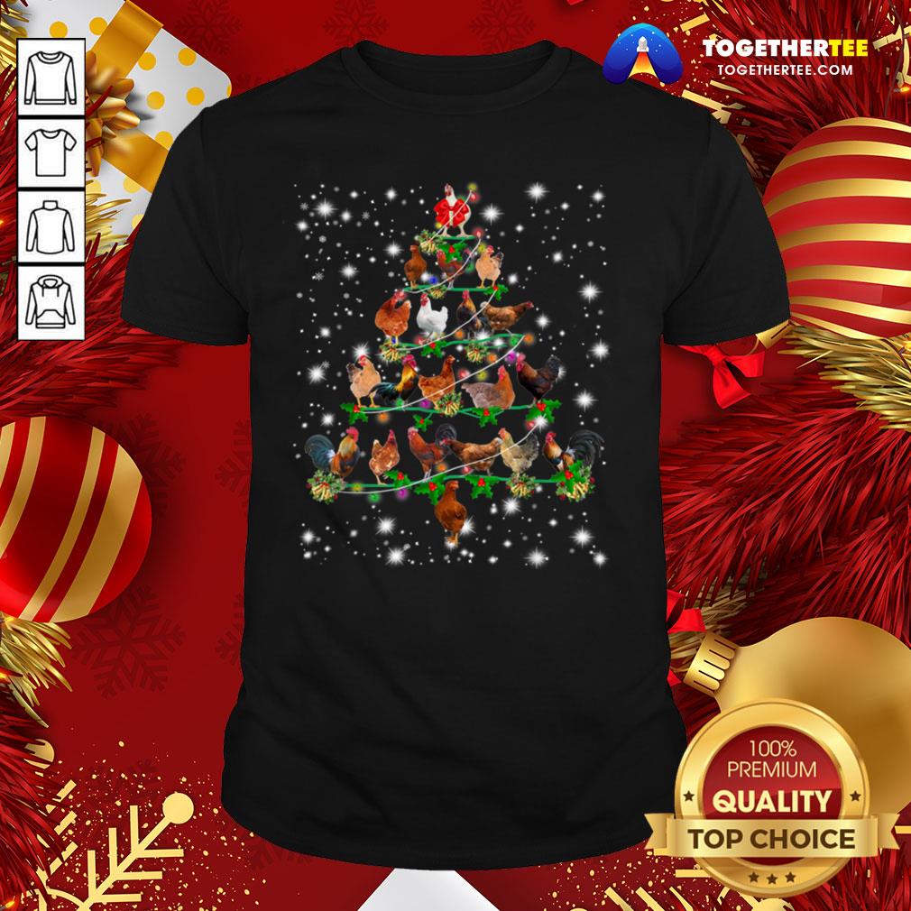 Original Chickens Light Christmas Tree Shirt