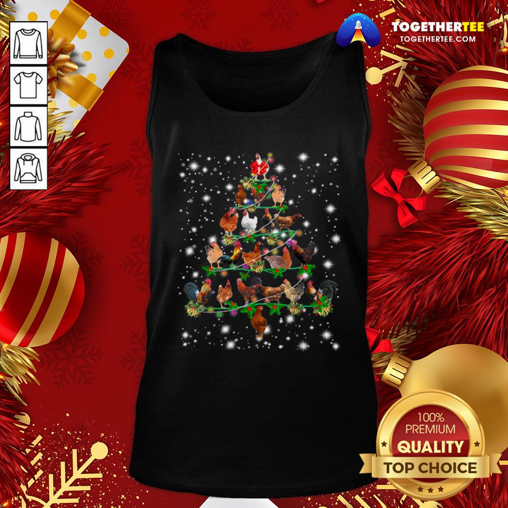 Original Chickens Light Christmas Tree Shirt