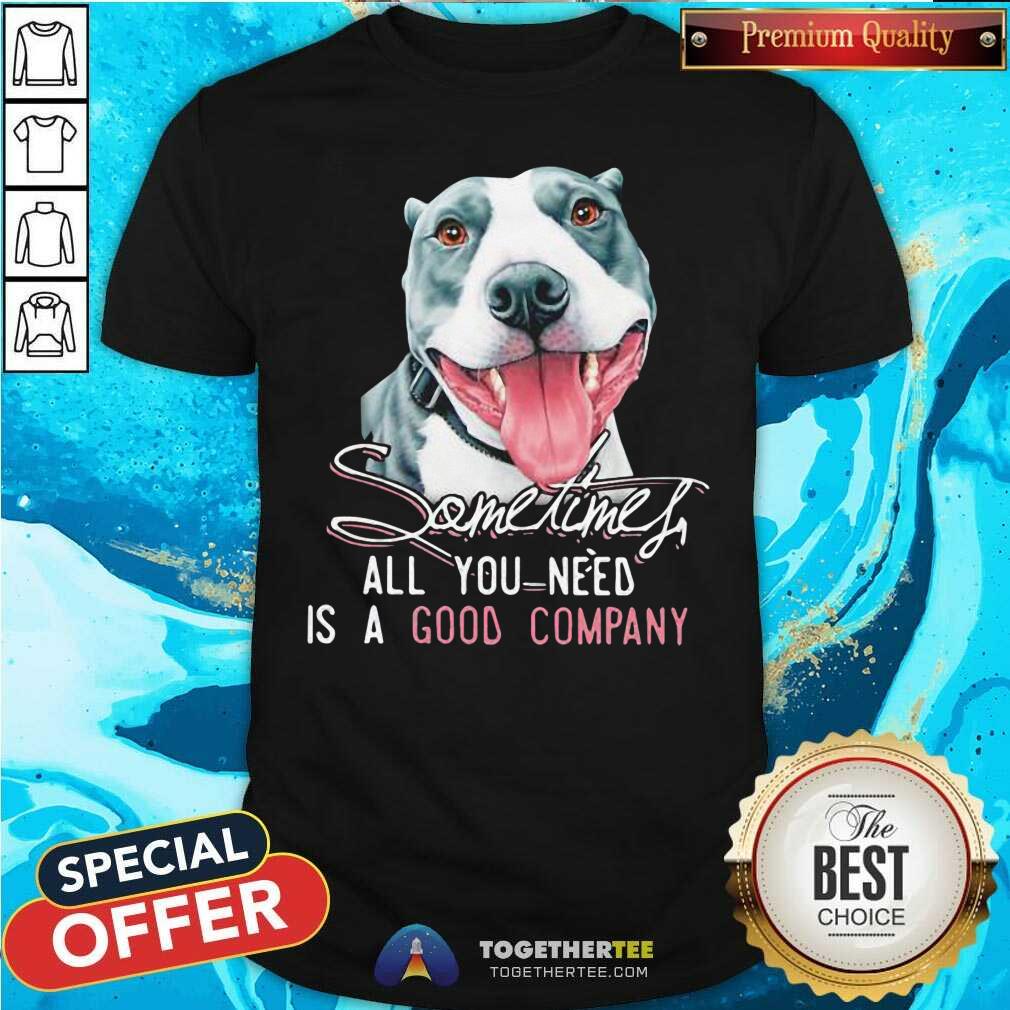 Original Dog Sometimes All You Need Is A Good Company Shirt