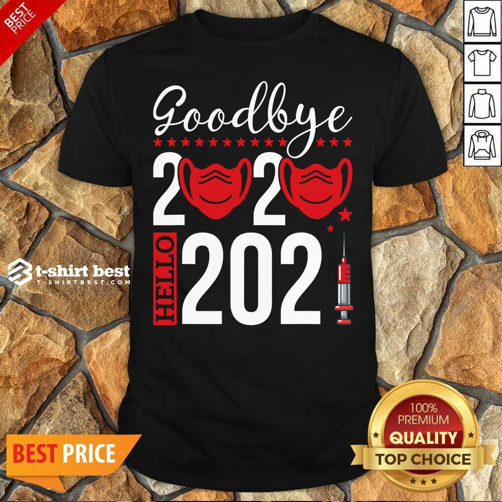 Original Goodbye 2020 Hello 2021 Mask Vaccine -Happy New Year Eve Shirt