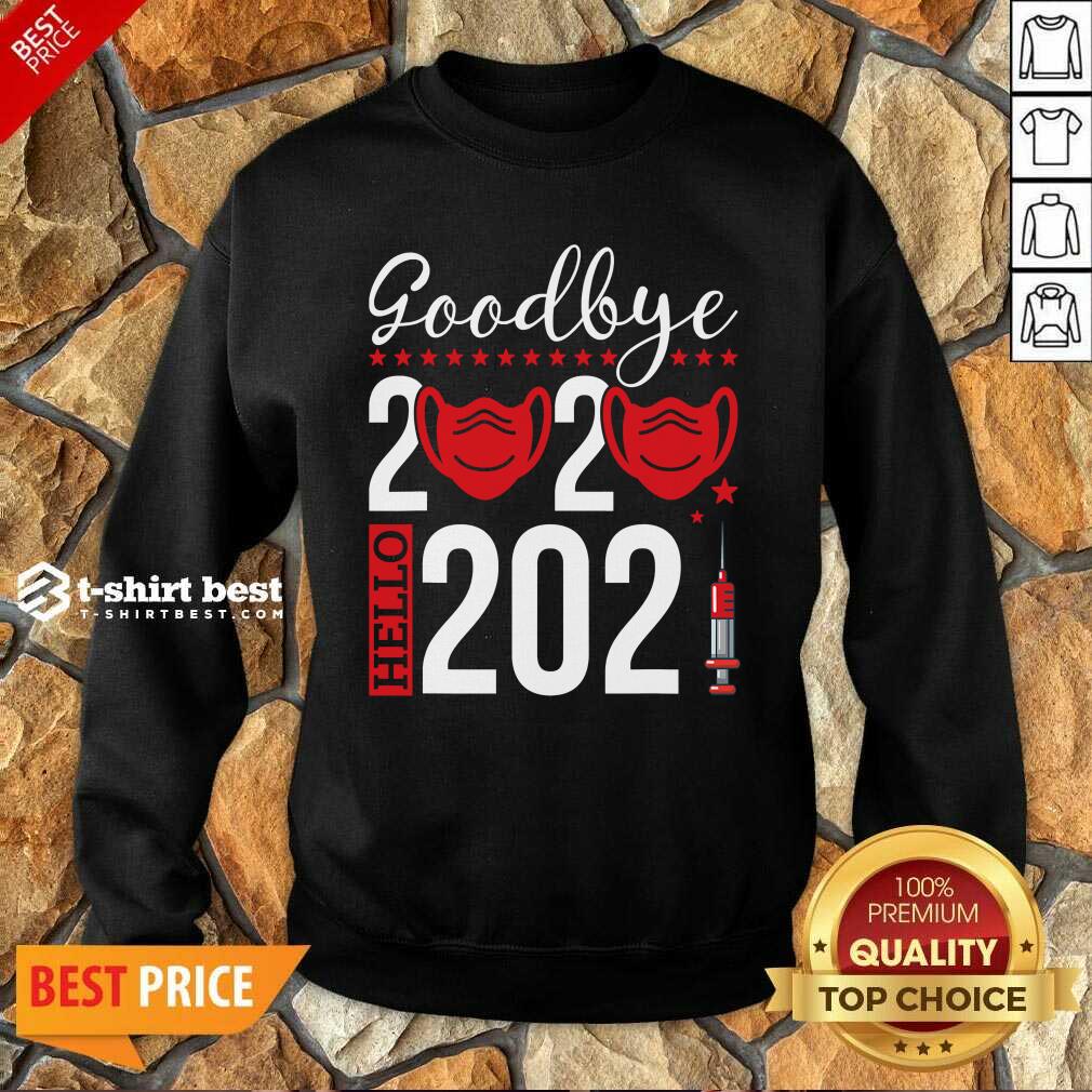 Original Goodbye 2020 Hello 2021 Mask Vaccine -Happy New Year Eve Shirt