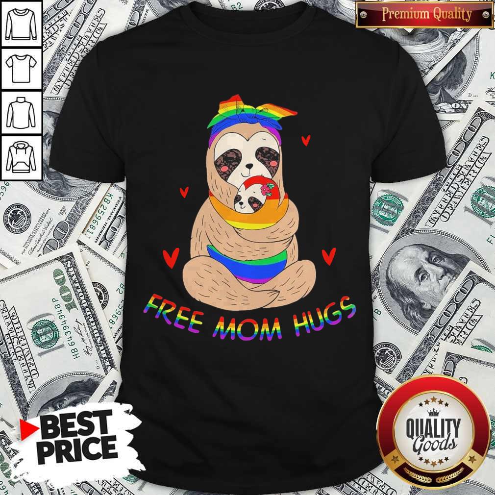 Original Lgbt Sloth Free Mom Hugs Shirt