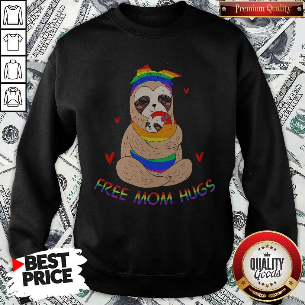 Original Lgbt Sloth Free Mom Hugs Shirt