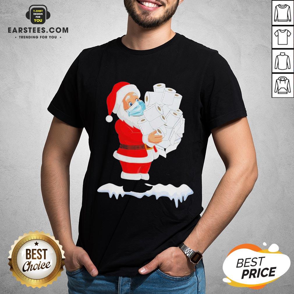 Original Santa Claus Christmas Toilet Paper Gift Quarantine Xmas 2020 Shirt