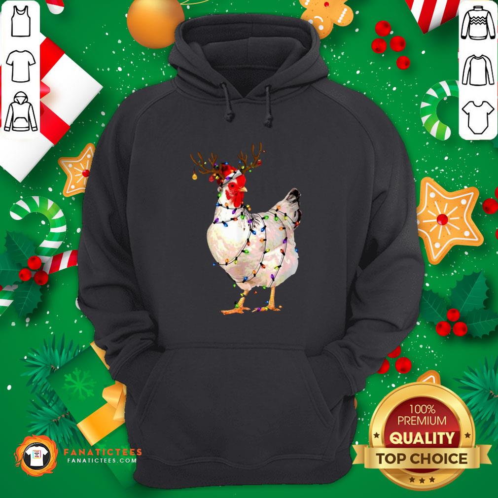 Original Santa Reindeer Chicken Light Christmas Shirt