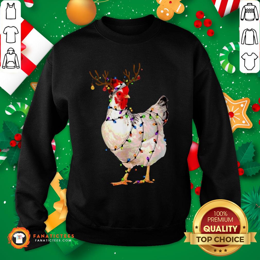 Original Santa Reindeer Chicken Light Christmas Shirt