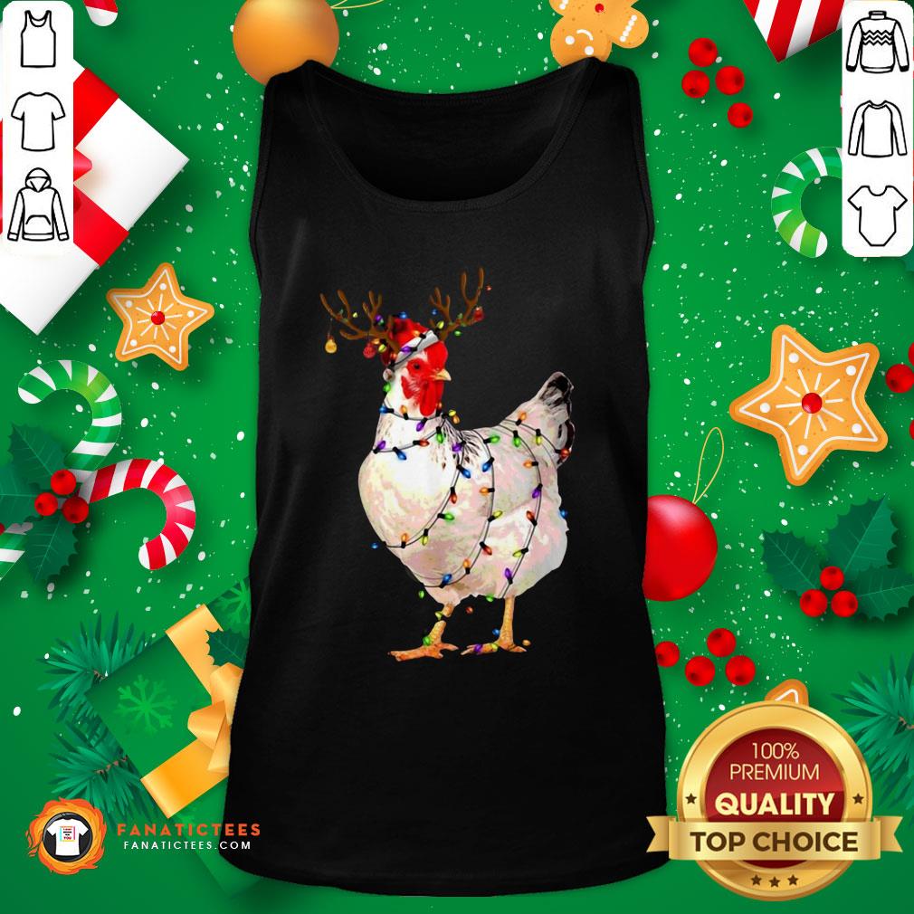 Original Santa Reindeer Chicken Light Christmas Shirt