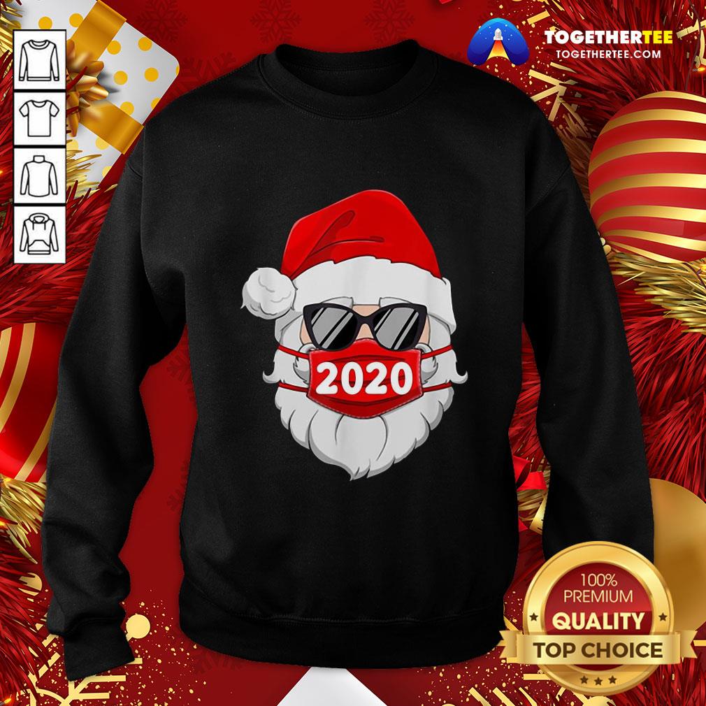 Original Santa With Face Mask Christmas Shirt