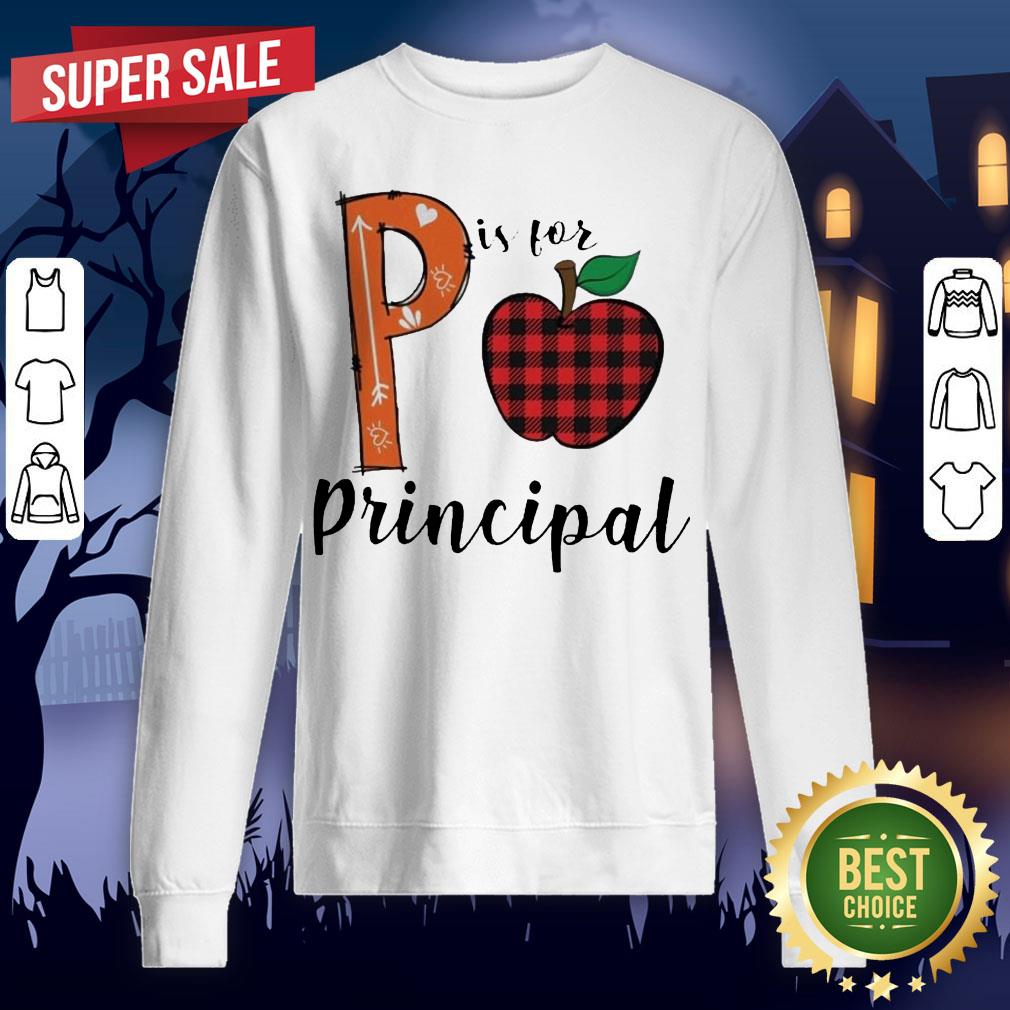 P Leopard Is For Teacher Principal Apple Shirt
