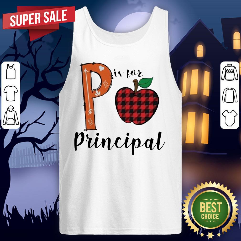 P Leopard Is For Teacher Principal Apple Shirt