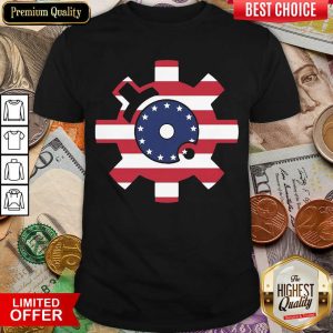 Good Betsy Ross Flag Bolt Face American Flag Shirt