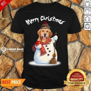 Pretty Merry Christmas Snow Golden Retriever Shirt