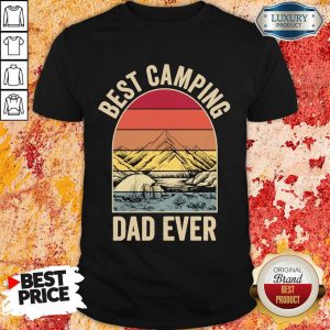 Best Camping Dad Ever Fathers Day Mountain Vintage Shirt