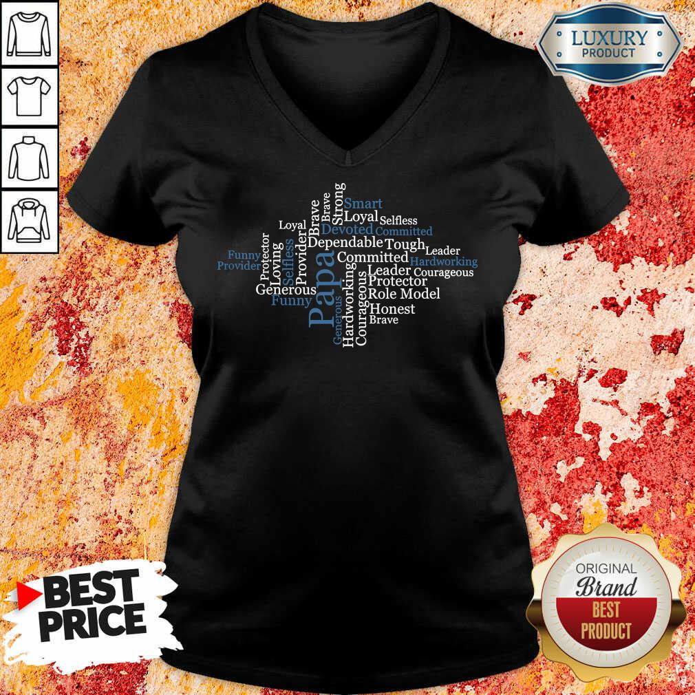 Papa Word Art Positive Sayings Best Shirt