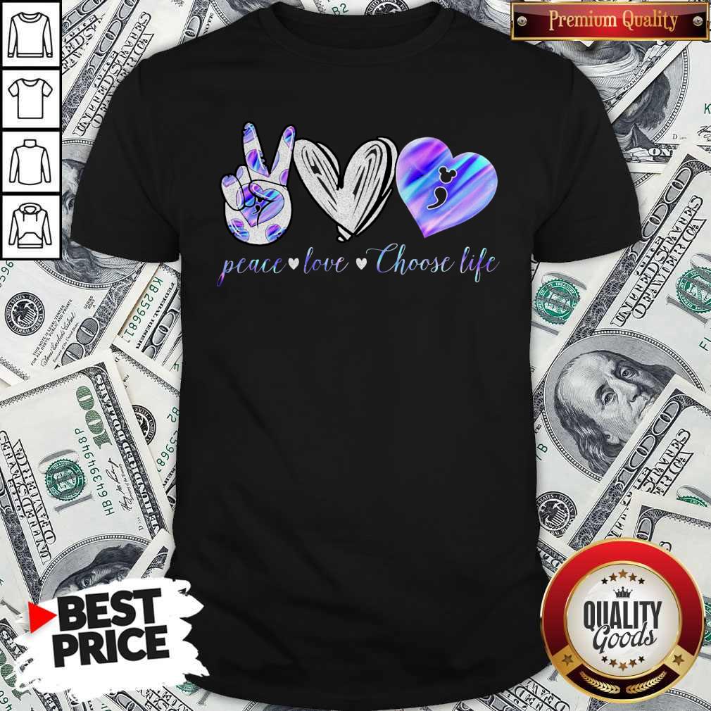Peace Love Choose Life Mickey Mouse Shirt