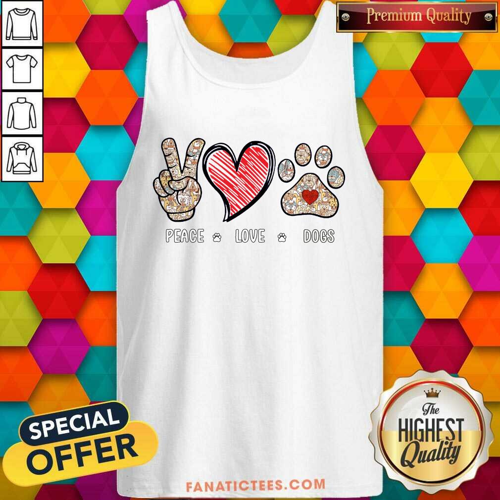 Peace Love Dogs Paw Shirt