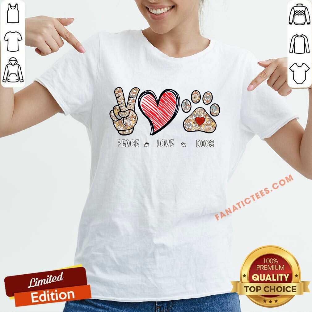 Peace Love Dogs Paw Shirt