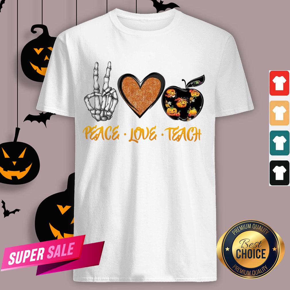 Peace Love Teach Halloween Classic T-Shirt
