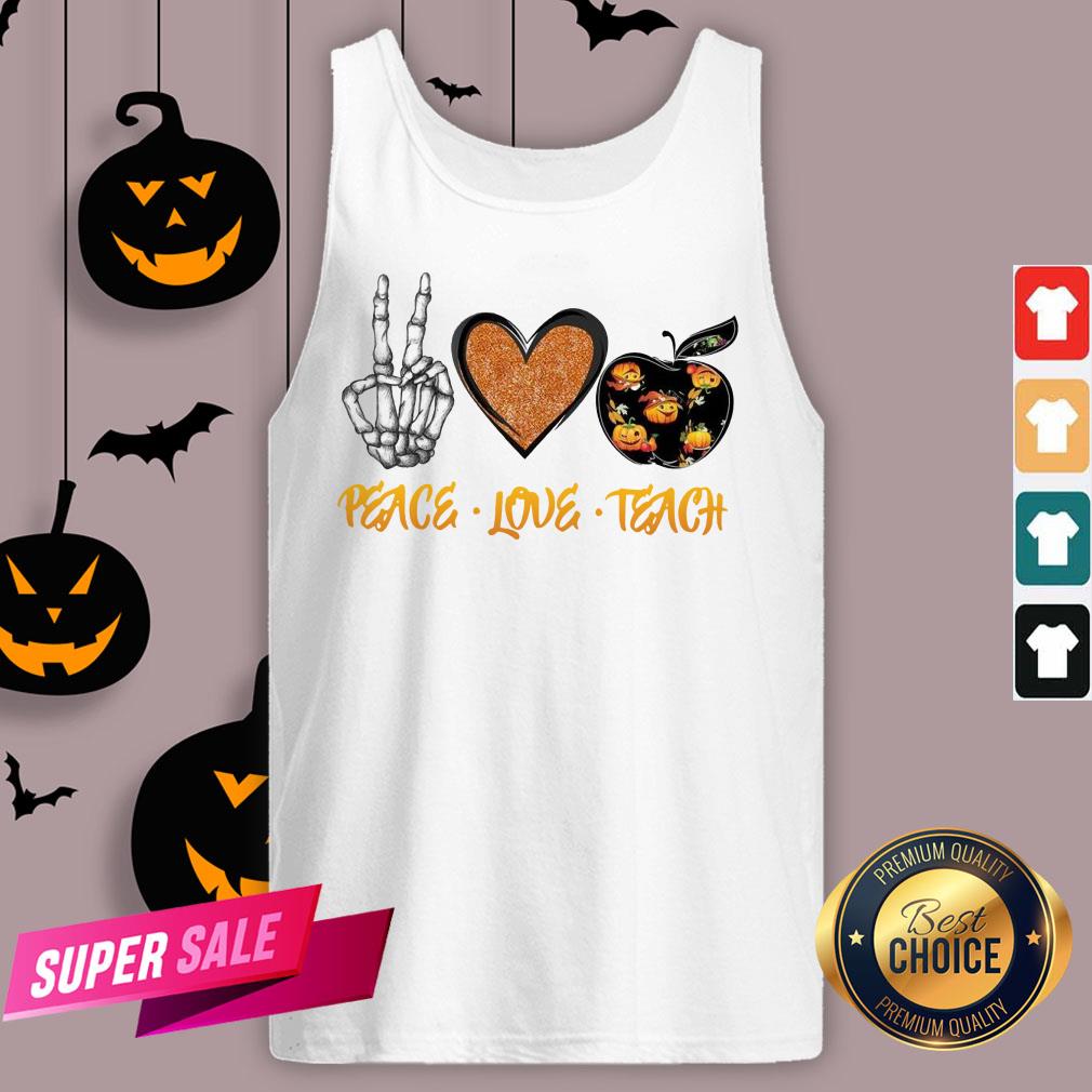 Peace Love Teach Halloween Classic T-Shirt