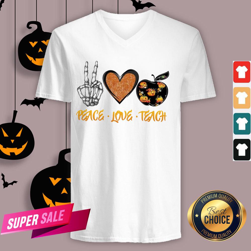 Peace Love Teach Halloween Classic T-Shirt