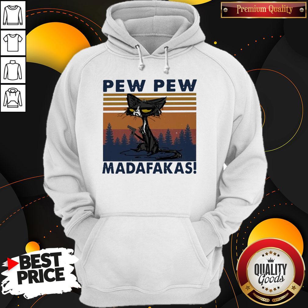 Perfect Black Cat Crazy Pew Pew Madafakas Vintage Shirt