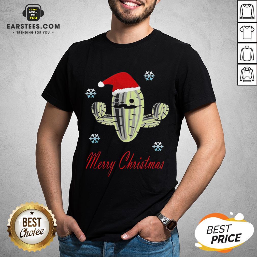 Perfect Cactus Santa Merry Christmas Succulent Plants Shirt