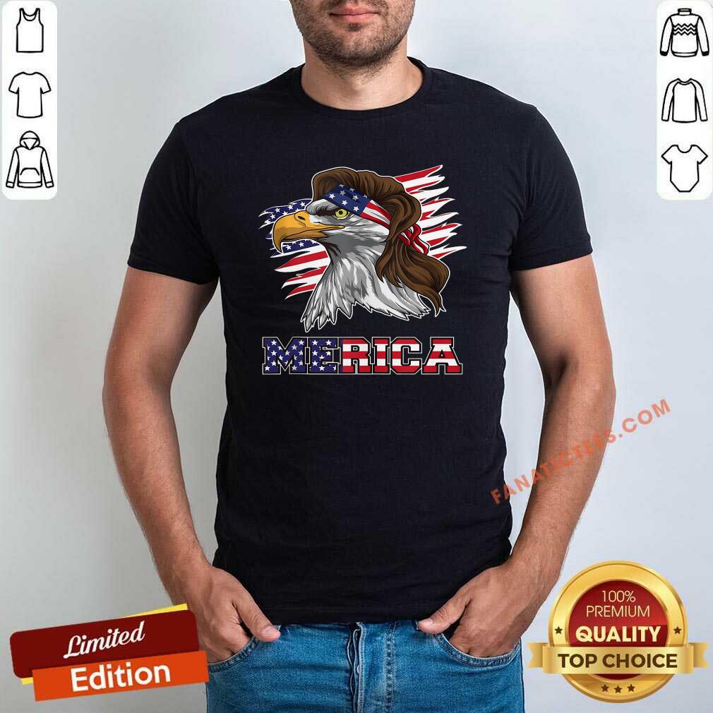 Perfect Eagle Mullet American Flag Merica 4th Of July Shirt