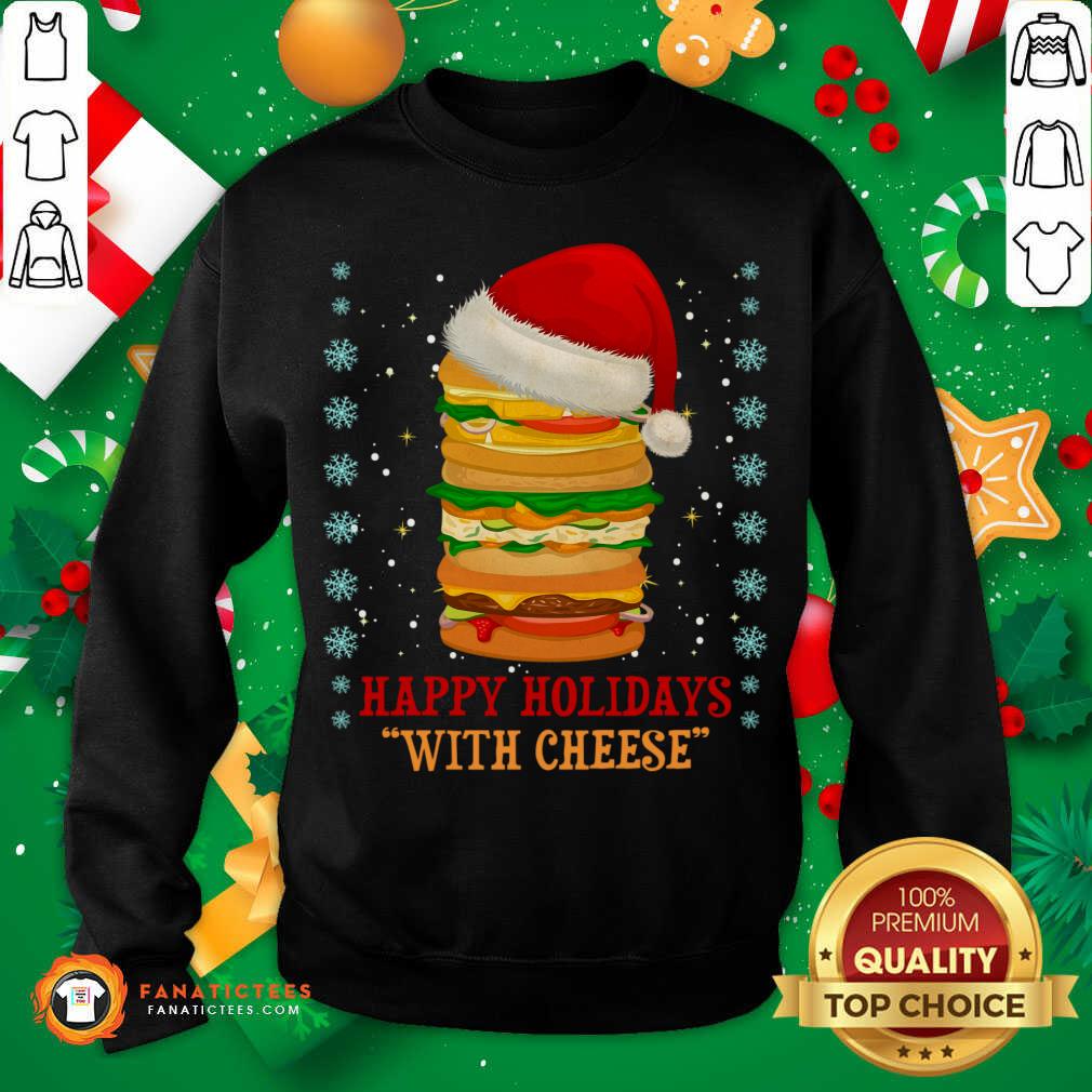 Perfect Happy Holidays With Cheese Christmas 2020 Cheeseburger Gift T-Shirt
