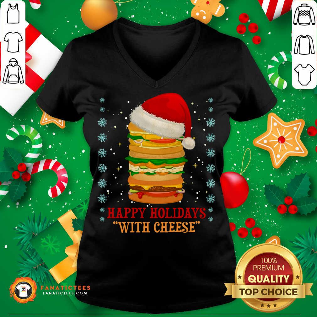 Perfect Happy Holidays With Cheese Christmas 2020 Cheeseburger Gift T-Shirt