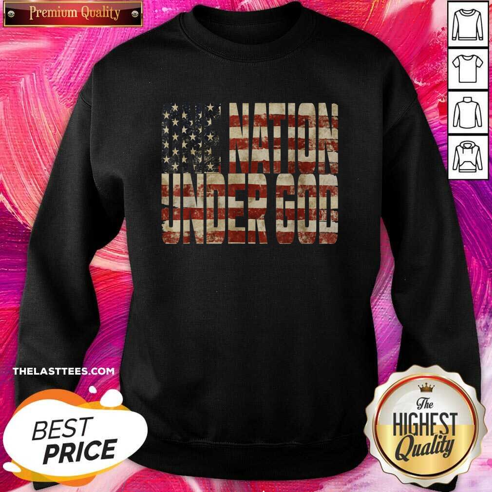 Perfect One Nation Under God American Flag Shirt