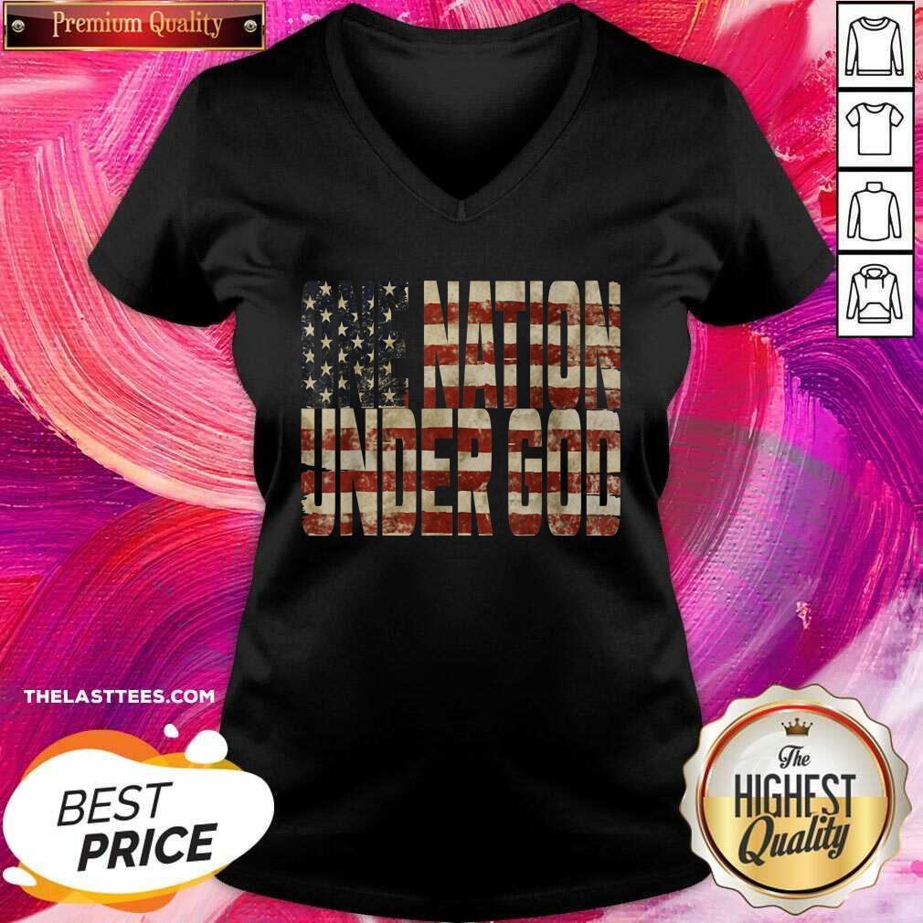 Perfect One Nation Under God American Flag Shirt