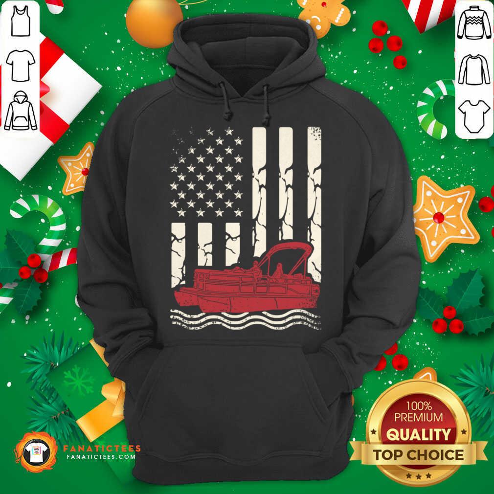 Perfect Vintage Us Flag Pontoon Lover Shirt