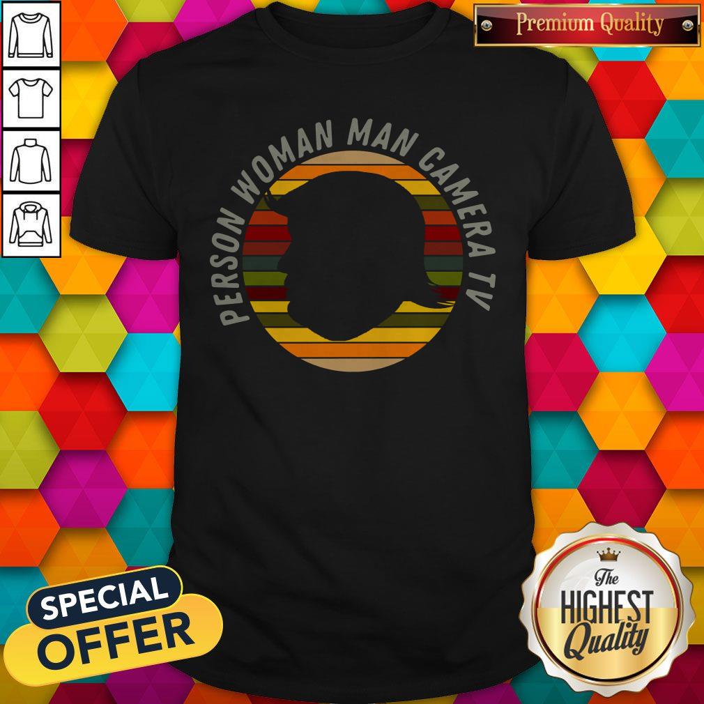 Person Woman Man Camera Tv T Shirt, Trump Cognitive Test Vintage Shirt