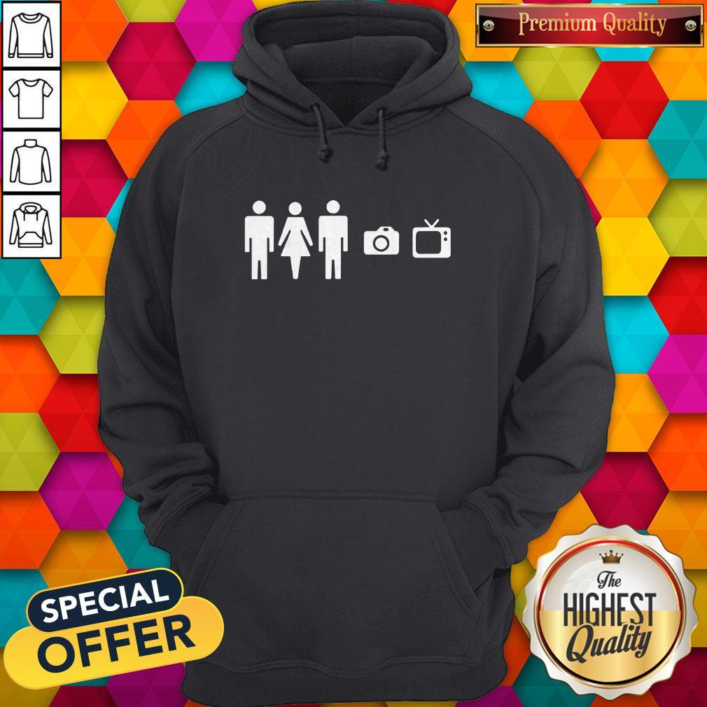 Person Women Man Camera TV Anti Trump Joe Biden 2020 Shirt