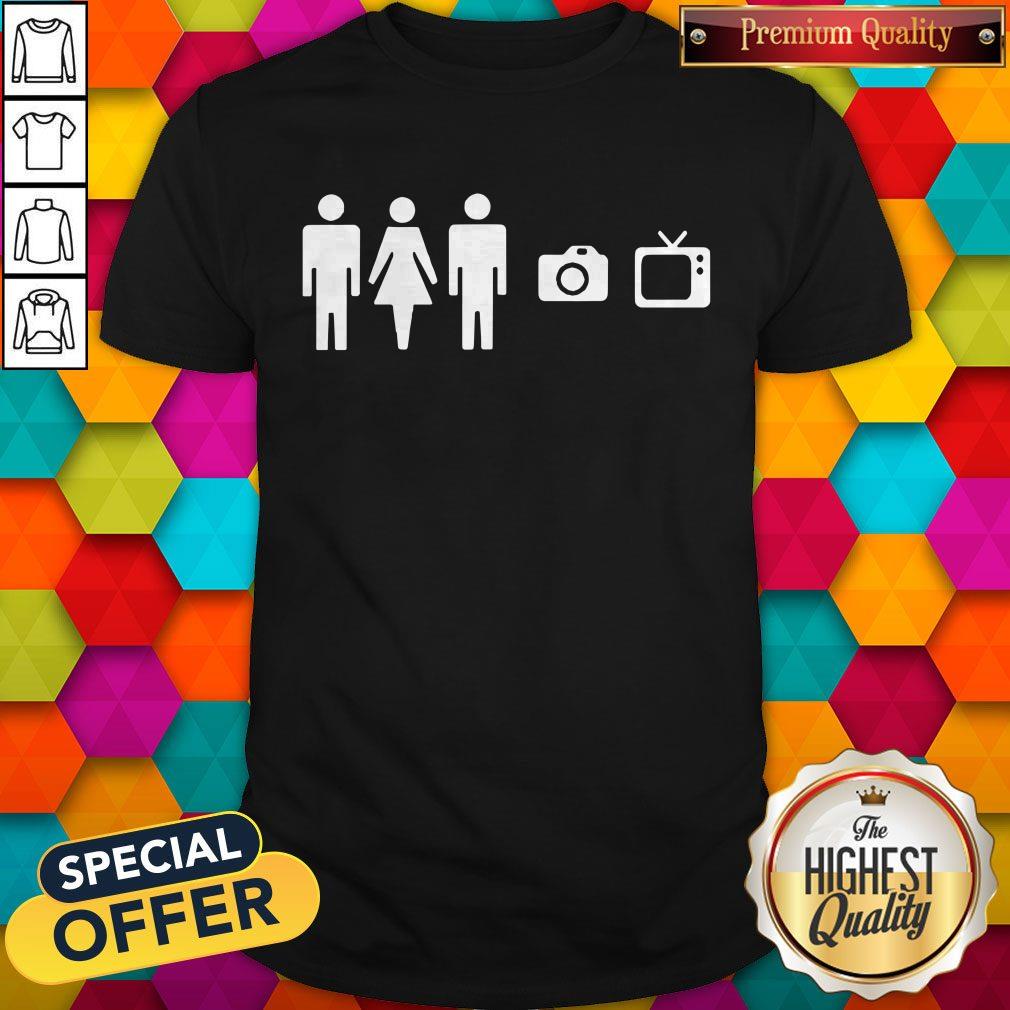 Person Women Man Camera TV Anti Trump Joe Biden 2020 Shirt